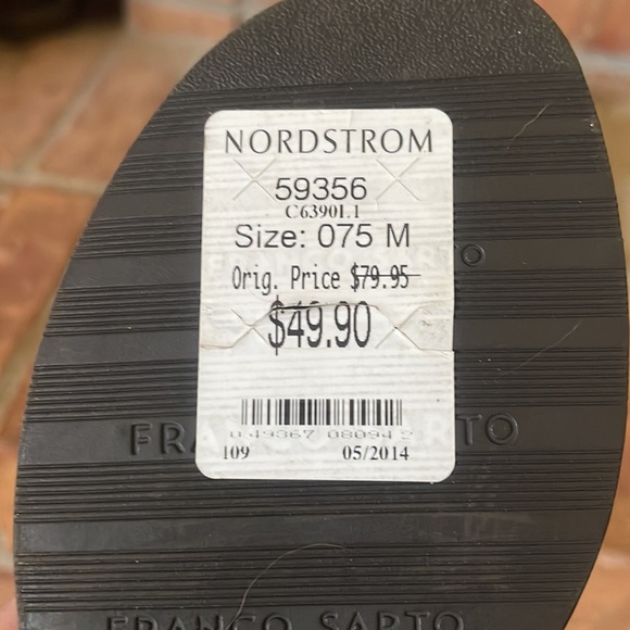 Franco Sarto Quello Black Leather Gladiator Style Sandals - Picture 7 of 8